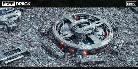 Sci-Fi Kitbash Dpack - Blender 3d models