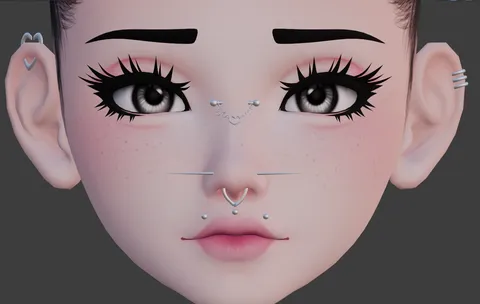 Heart Piercings - Blender 3d models