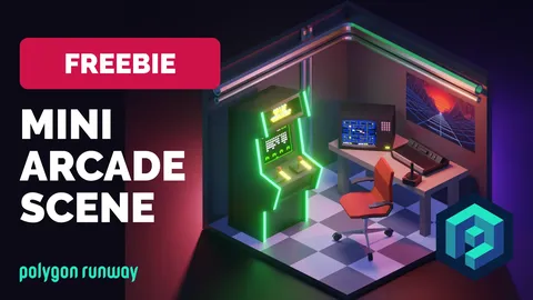 Isometric Arcade Scene - Blender scenes