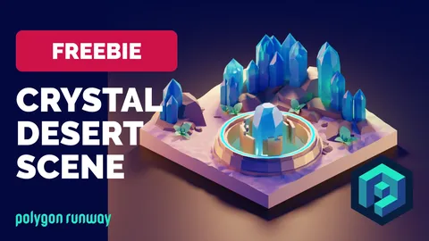 Isometric Desert Scene - Blender scenes