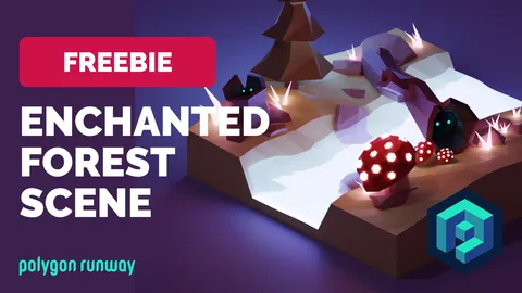 Isometric Forest Scene - Blender scenes