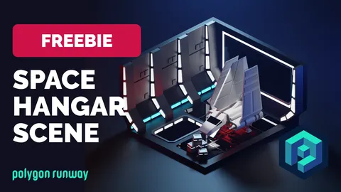 Isometric Hangar Scene - Blender scenes