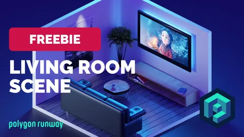 Isometric Room Scene - Blender scenes