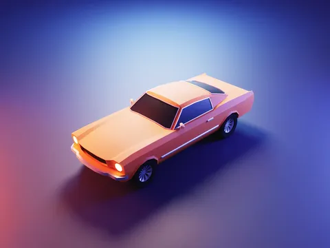 Low Poly Car - Blender scenes