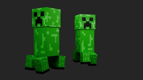 Minecraft Creeper Character - Blender 3d models