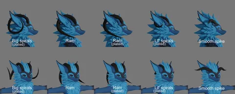 Nardo Horns #2 - Blender 3d models