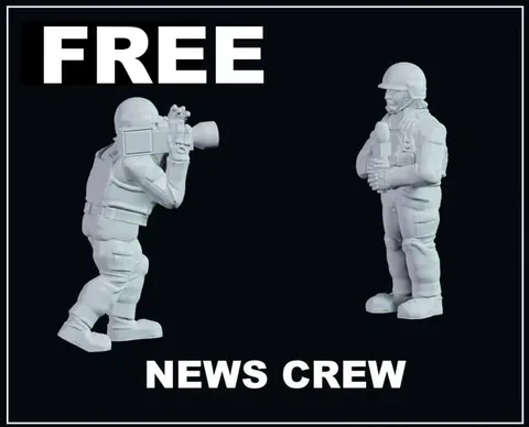 News Crew 1/100 Scale - Blender 3d models