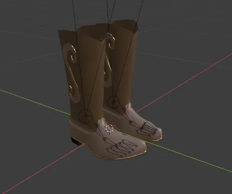 Optimized Cowboy Boots - Blender 3d models