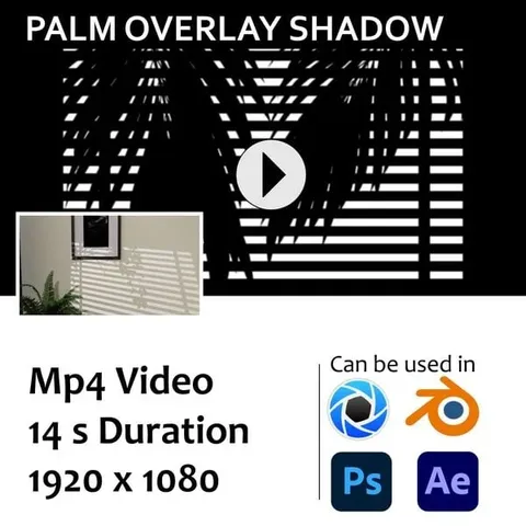 Palm Shadow Overlay - Blender textures & materials
