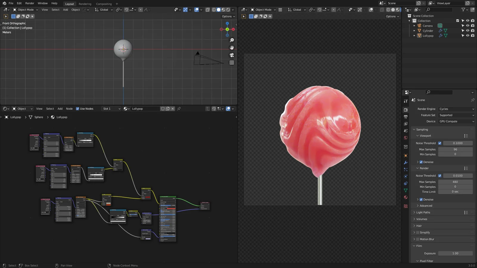 Procedural Meaty Lollipop Material screenshot 2