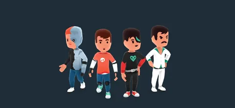 Animated Characters Pack 2 - Blender 3d models