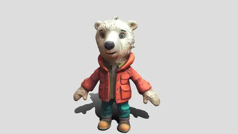 Animated Cartoon Bear - Blender 3d models