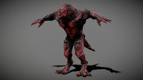 Animated Monster - Blender 3d models