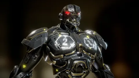 Animated Sci-Fi Robot - Blender 3d models