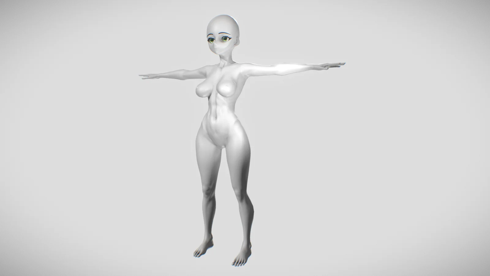 Anime Girl Base Mesh 2 screenshot 2