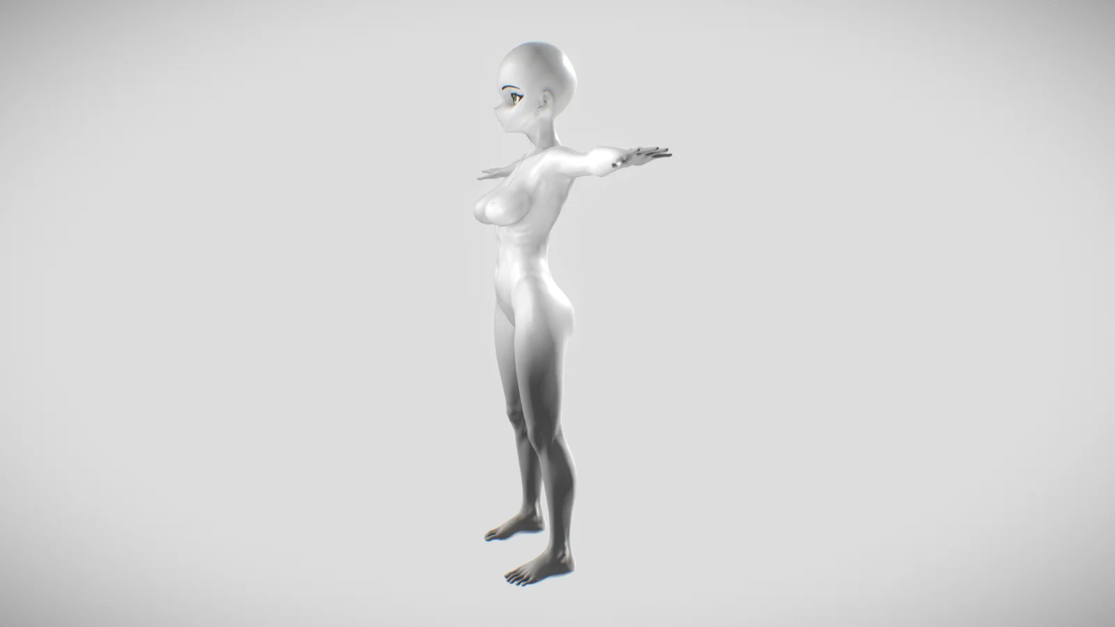 Anime Girl Base Mesh 2 screenshot 3