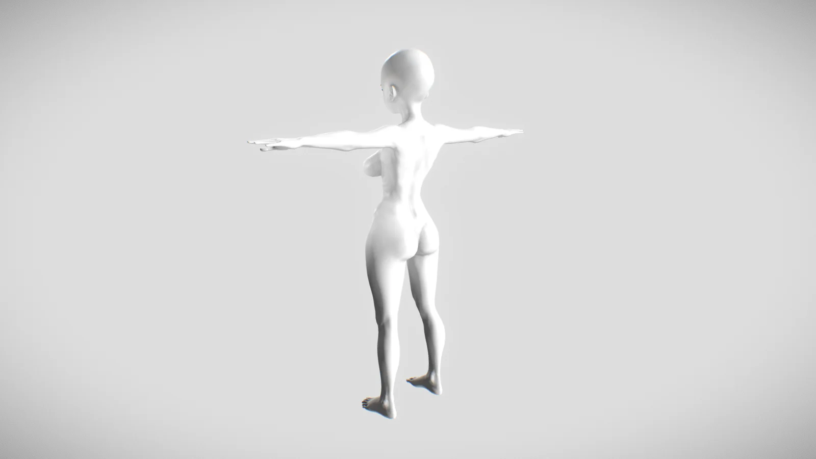 Anime Girl Base Mesh 2 screenshot 4