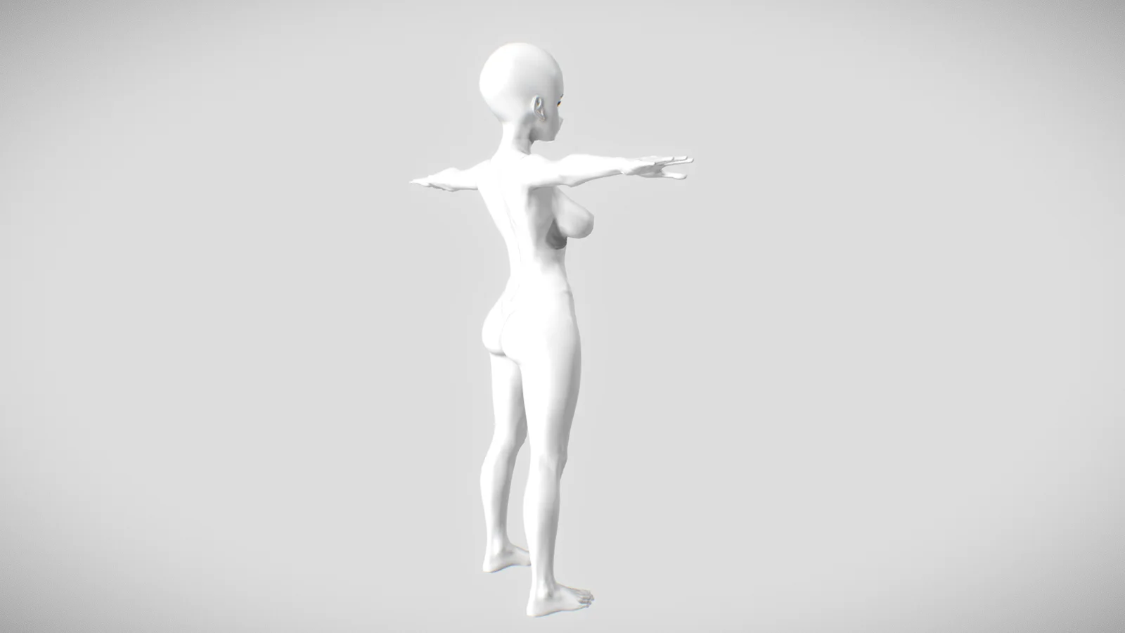 Anime Girl Base Mesh 2 screenshot 5