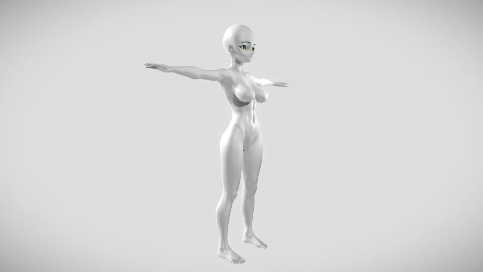 Anime Girl Base Mesh 2 screenshot 6