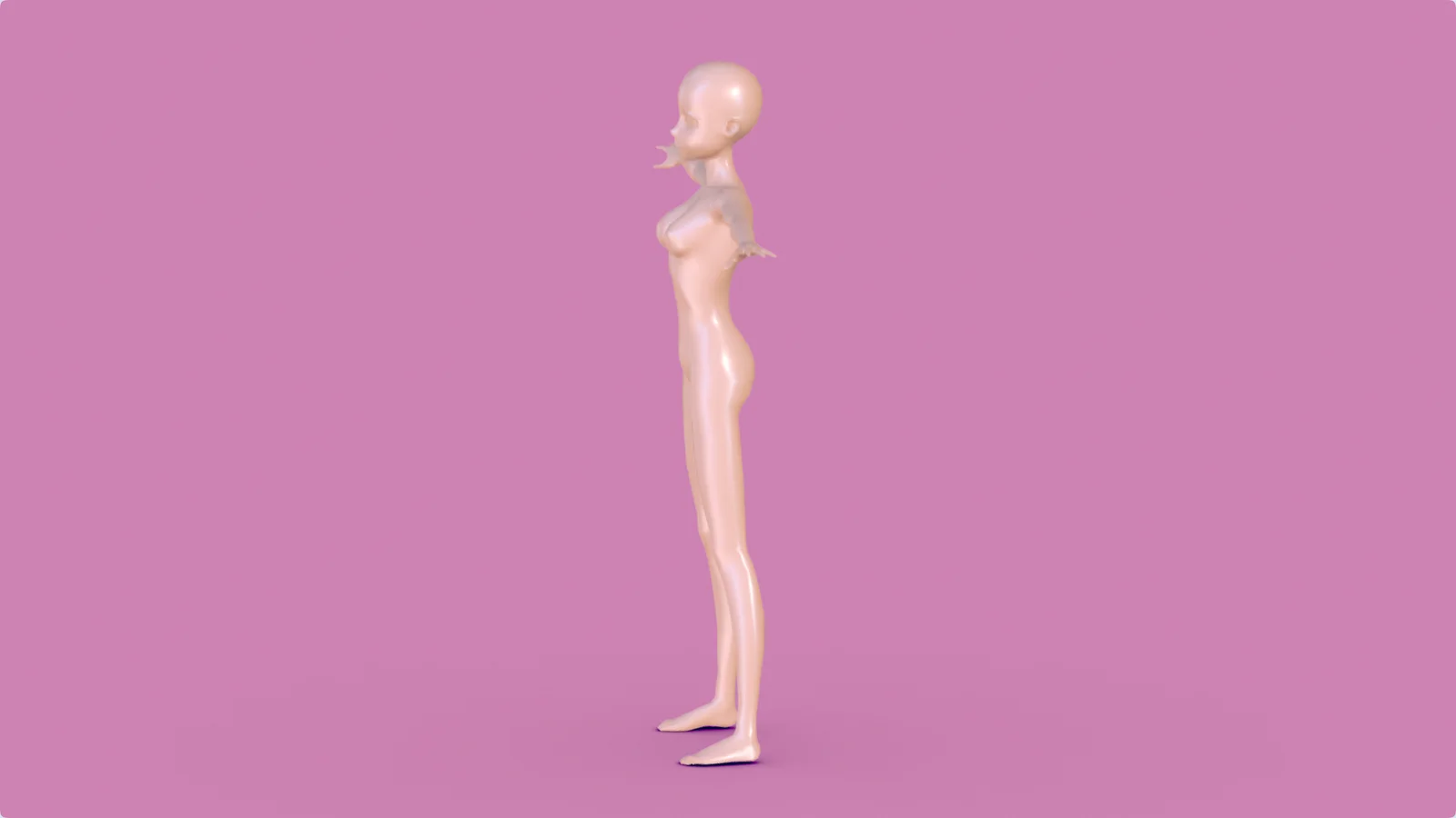 Anime Girl Base Mesh screenshot 5