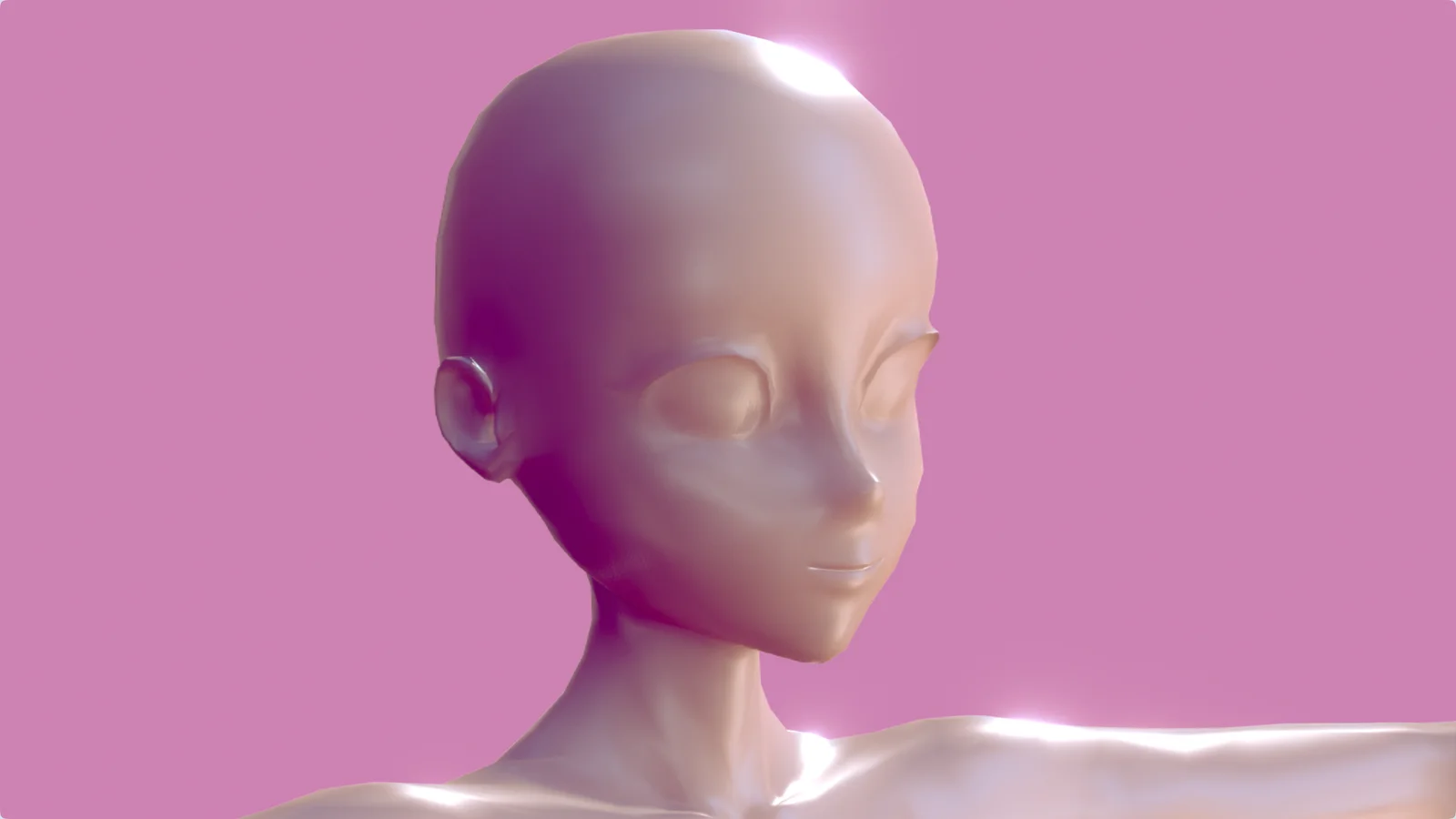 Anime Girl Base Mesh screenshot 8