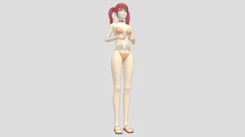 Bikini Anime Girl - Blender 3d models