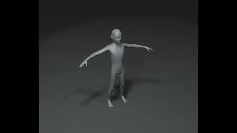 Boy Kid Body Base Mesh - Blender 3d models