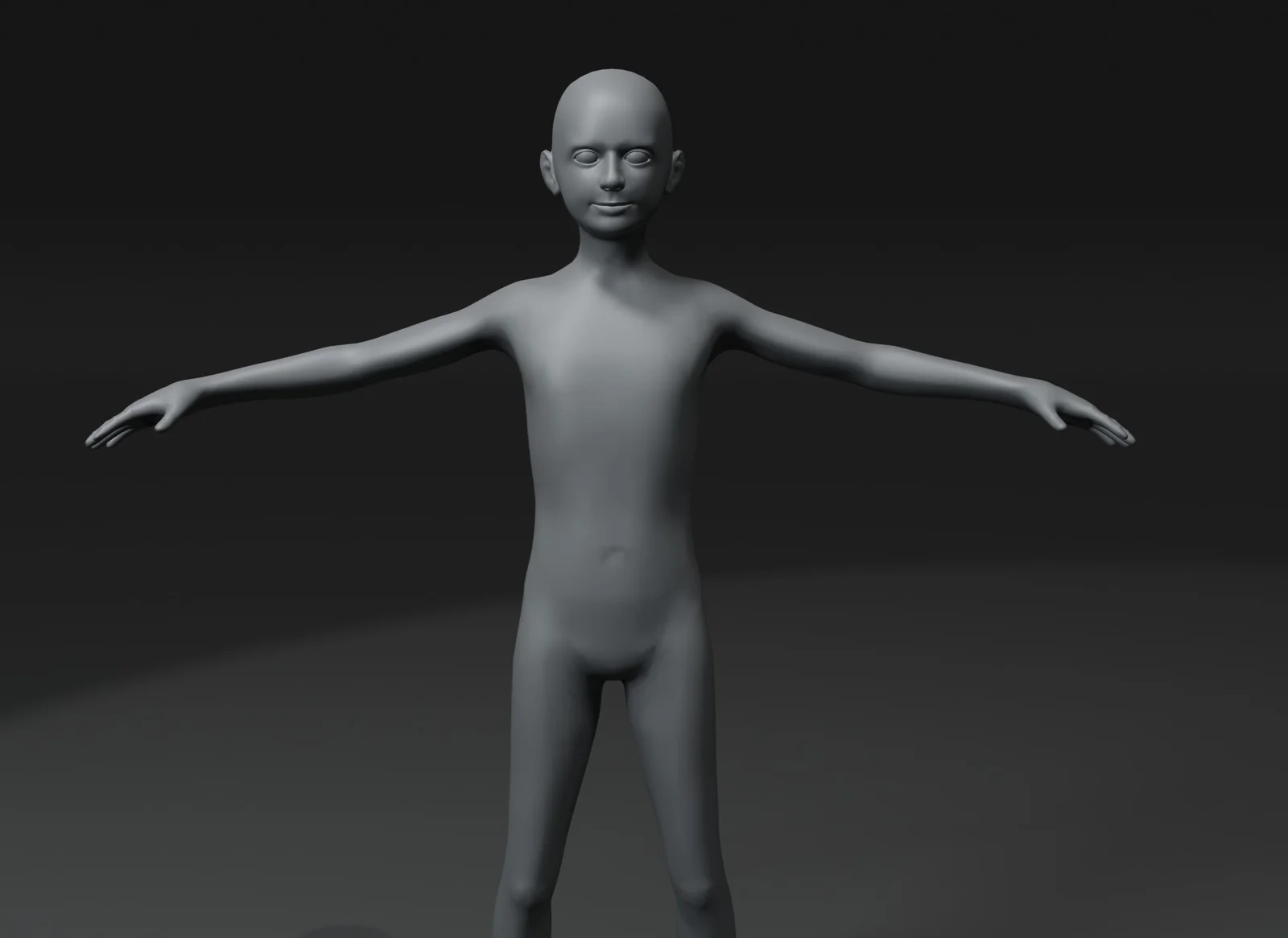 Boy Kid Body Base Mesh screenshot 3