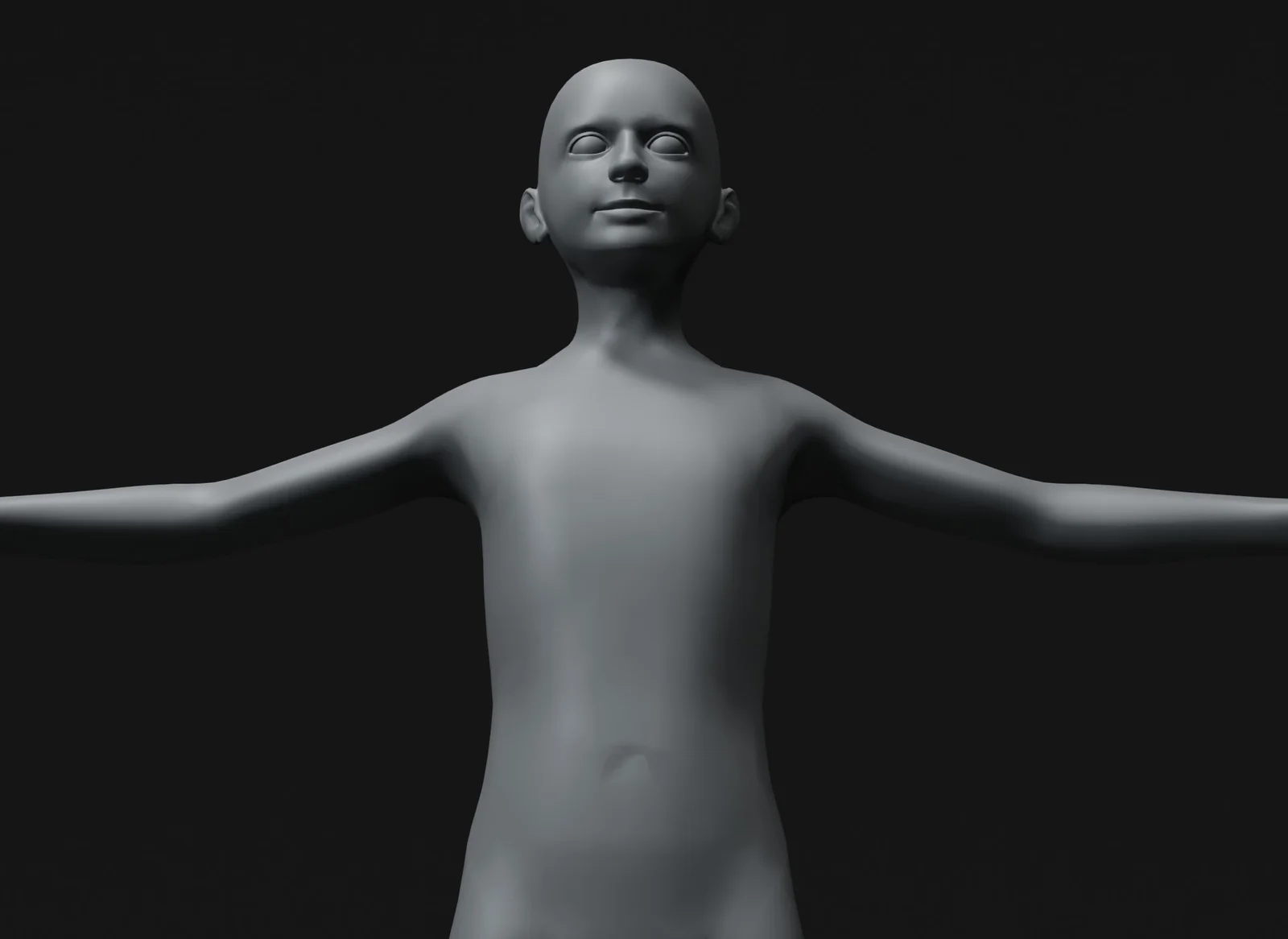 Boy Kid Body Base Mesh screenshot 4
