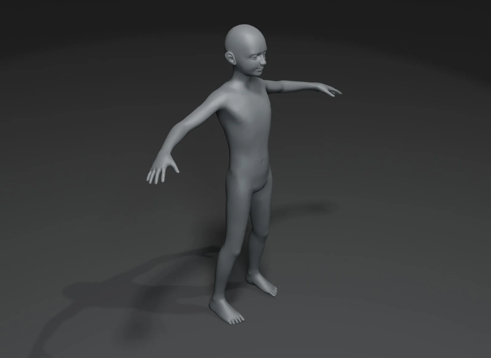 Boy Kid Body Base Mesh screenshot 5
