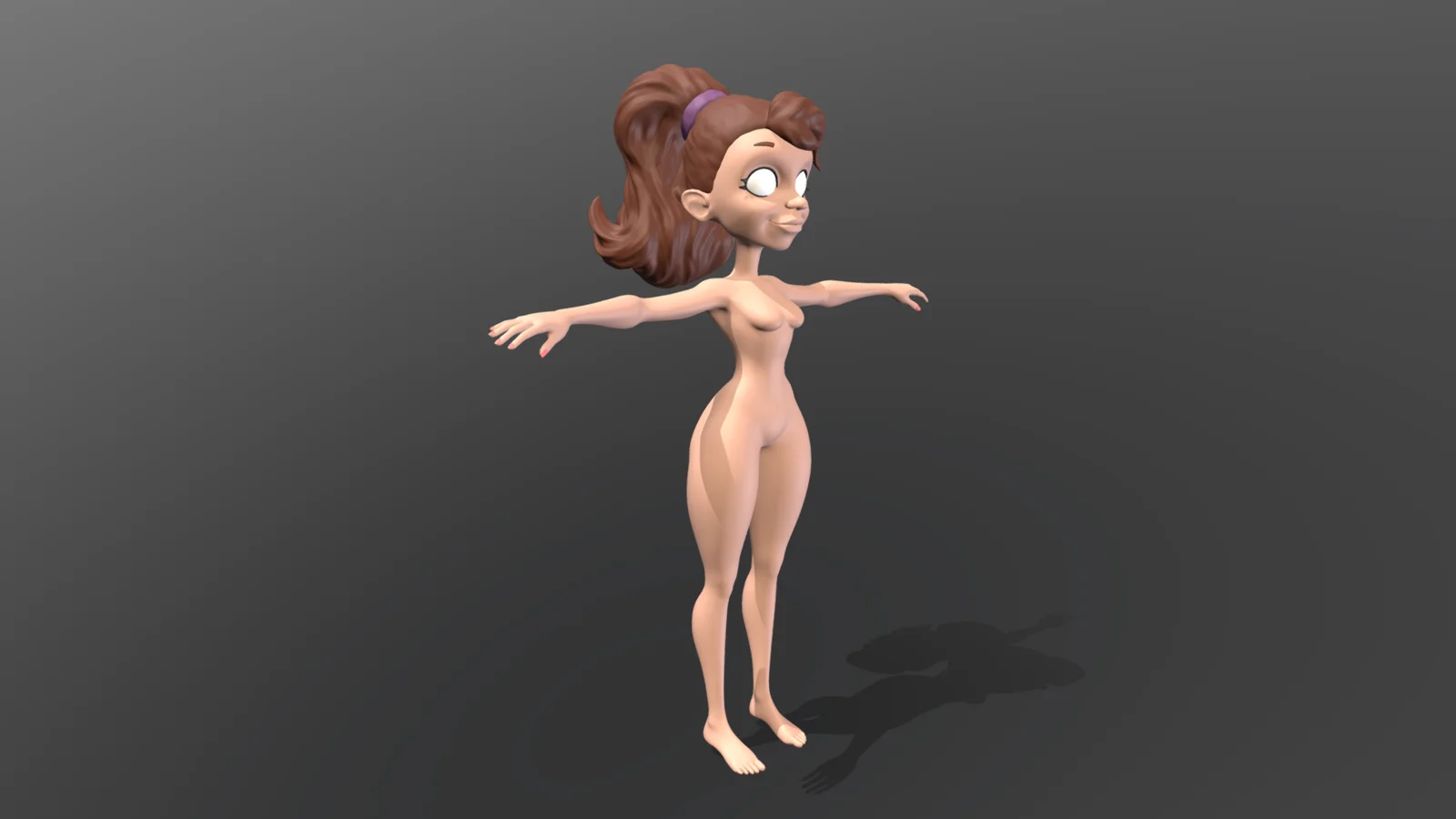 Cartoon Female Base Mesh screenshot 6