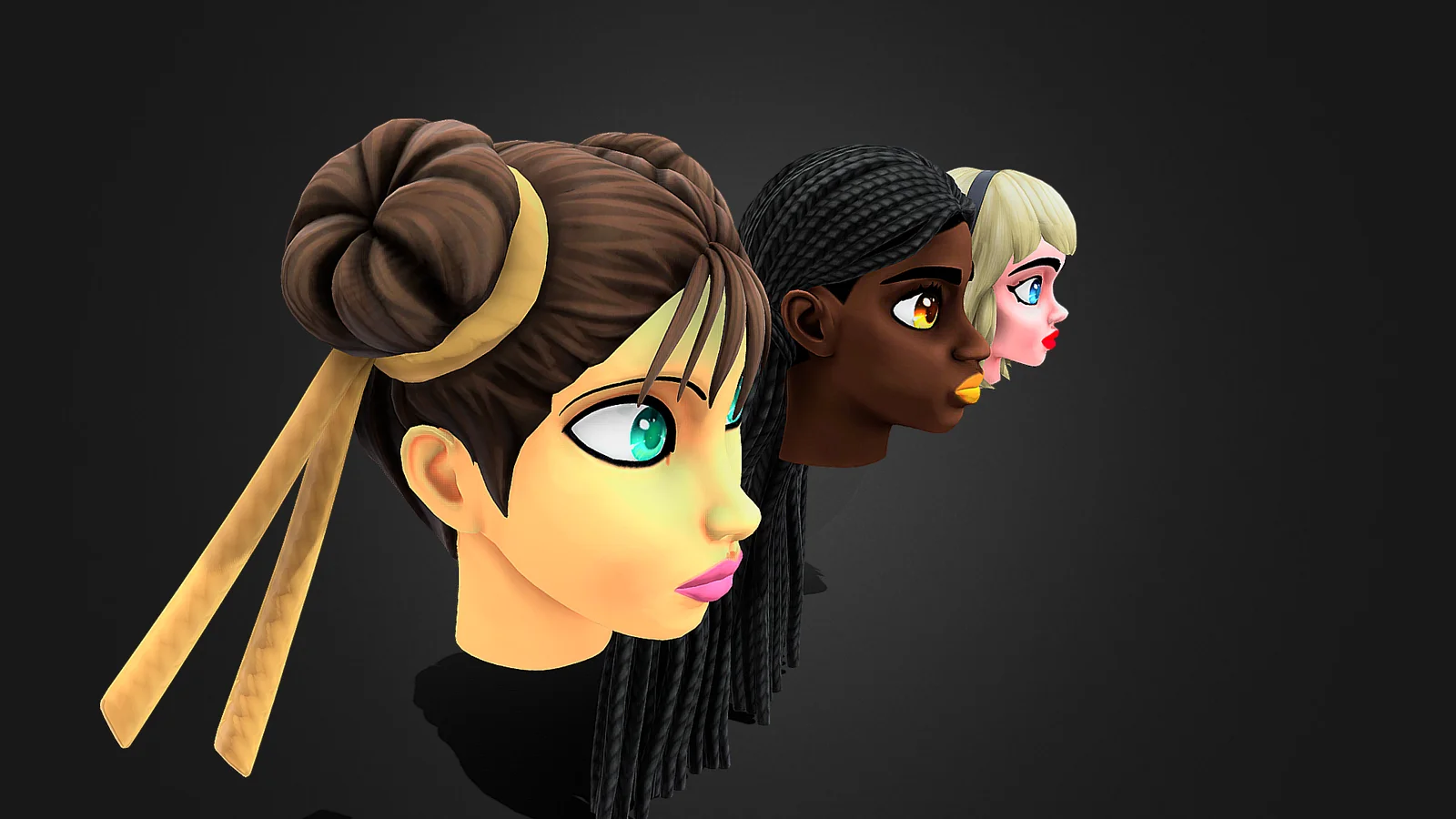 Cartoon Female Heads screenshot 3