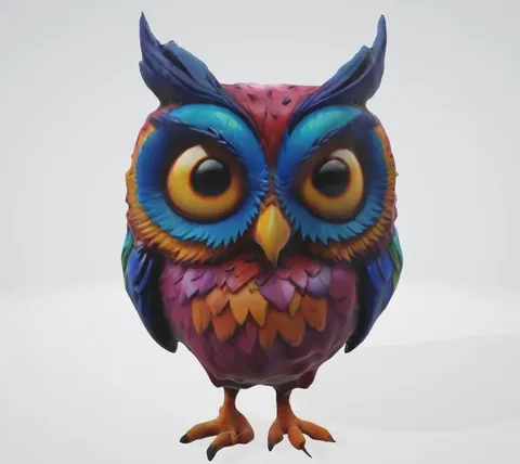 Cartoon Owl - Blender 3d models