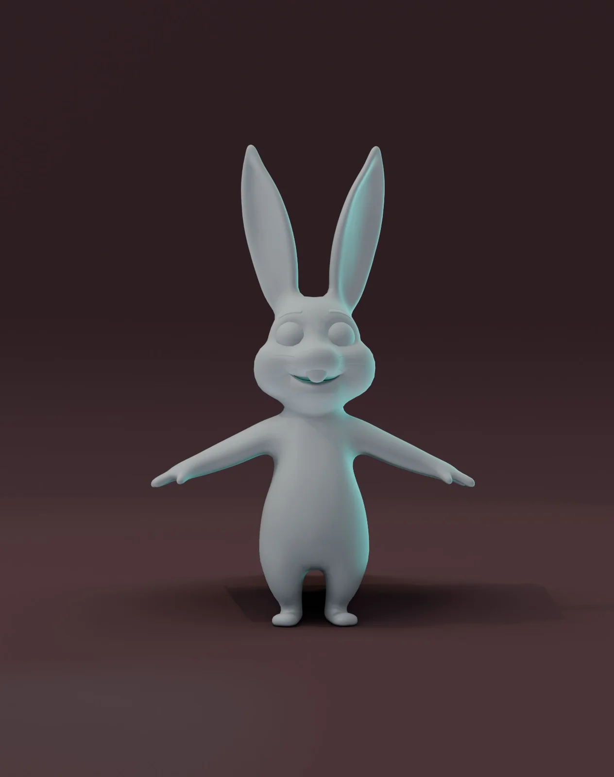 Rigged Cartoon Rabbit Base Mesh screenshot 3
