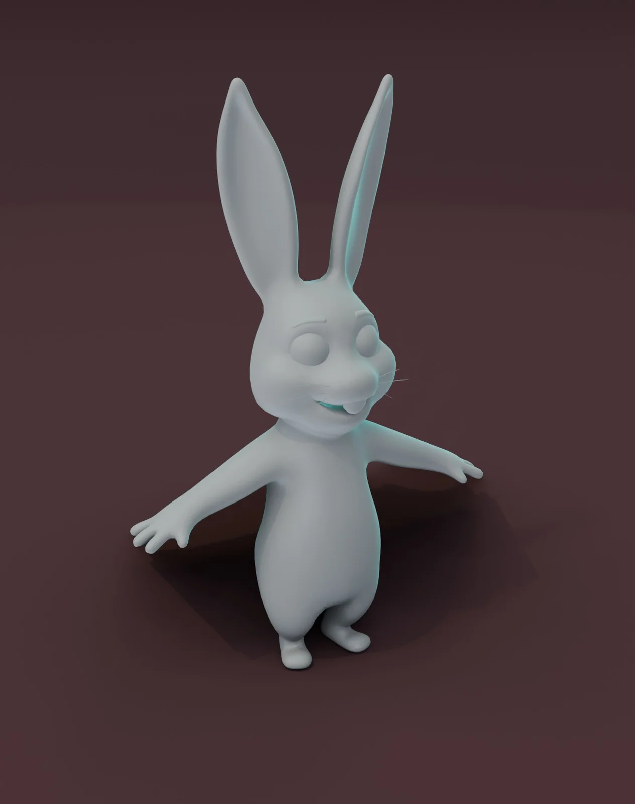 Rigged Cartoon Rabbit Base Mesh screenshot 4
