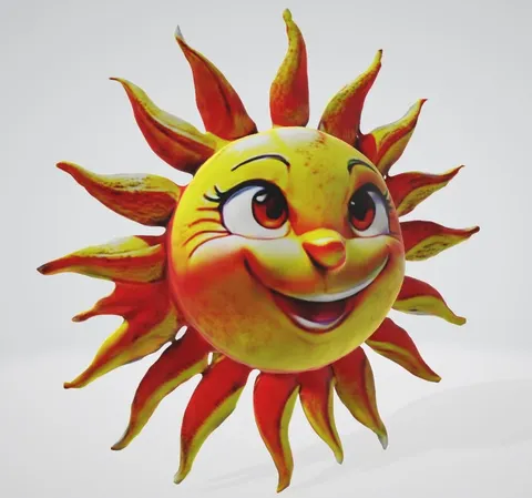 Cartoon Sun - Blender 3d models