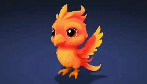 Cute Phoenix - Blender 3d models