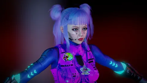 Cyber Girl - Blender 3d models
