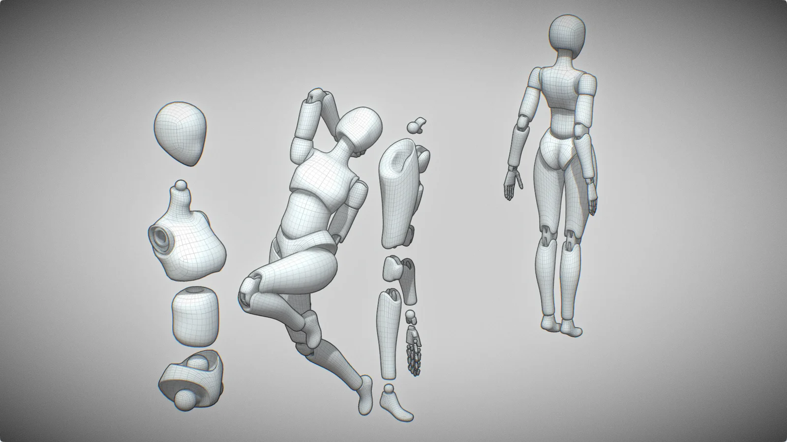 Female Ball Joint Doll Basemesh screenshot 2