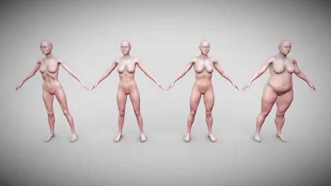 Female Body Base Mesh - Blender 3d models