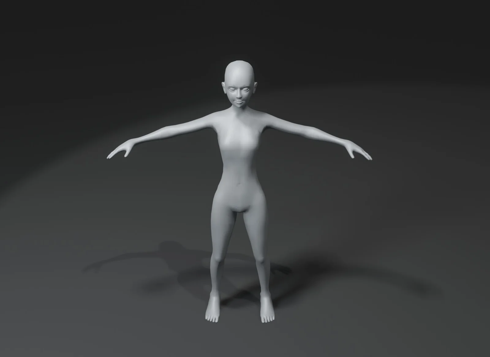 Girl Kid Body Base Mesh screenshot 4