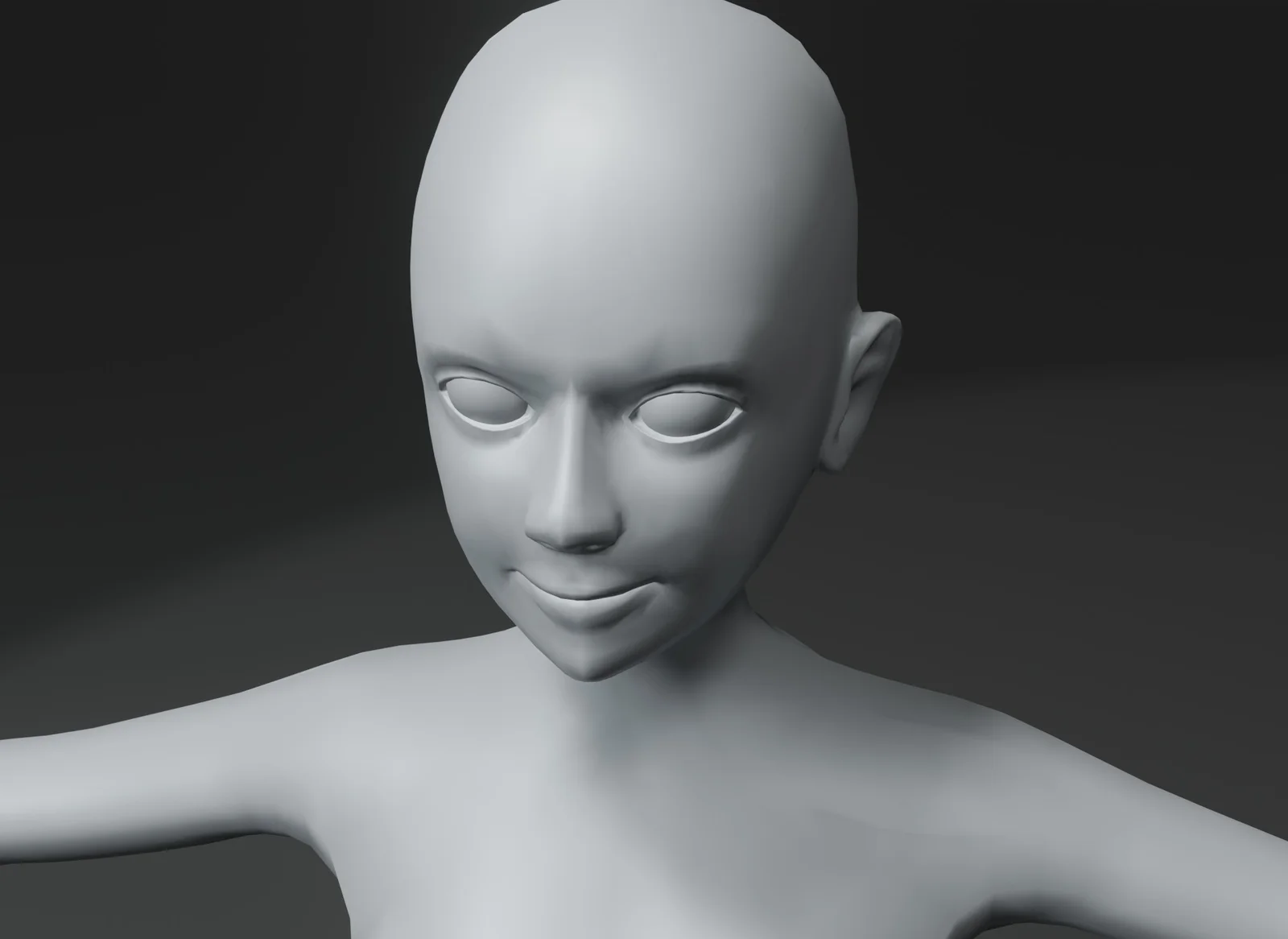 Girl Kid Body Base Mesh screenshot 7