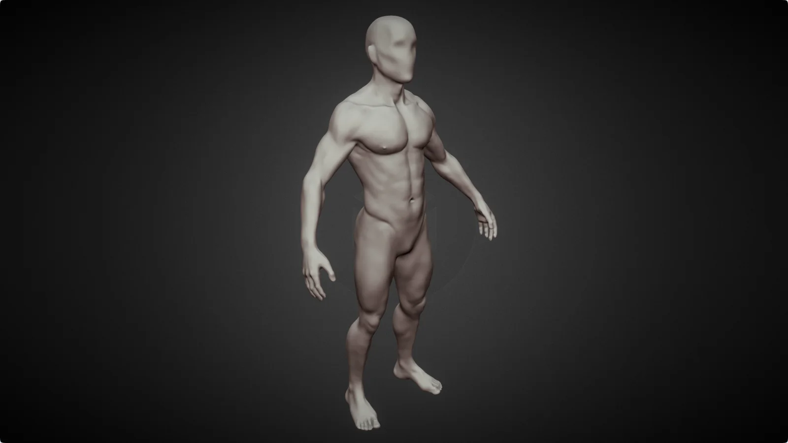 Highpoly Male Base Mesh screenshot 2