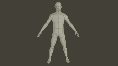 Lowpoly Male Base Mesh - Blender 3d models