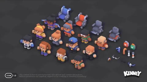 Mini Characters Pack - Blender 3d models