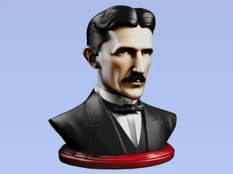 Nikola Tesla Bust - Blender 3d models
