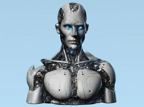 Sci-Fi Android Bust - Blender 3d models
