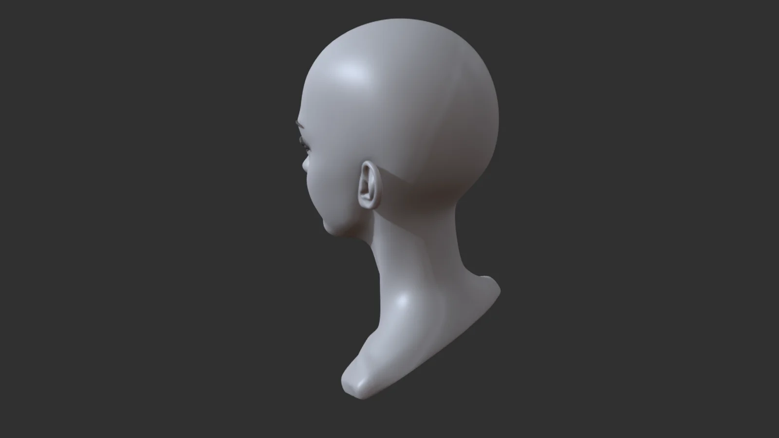 Stylized Anime Female Head screenshot 5