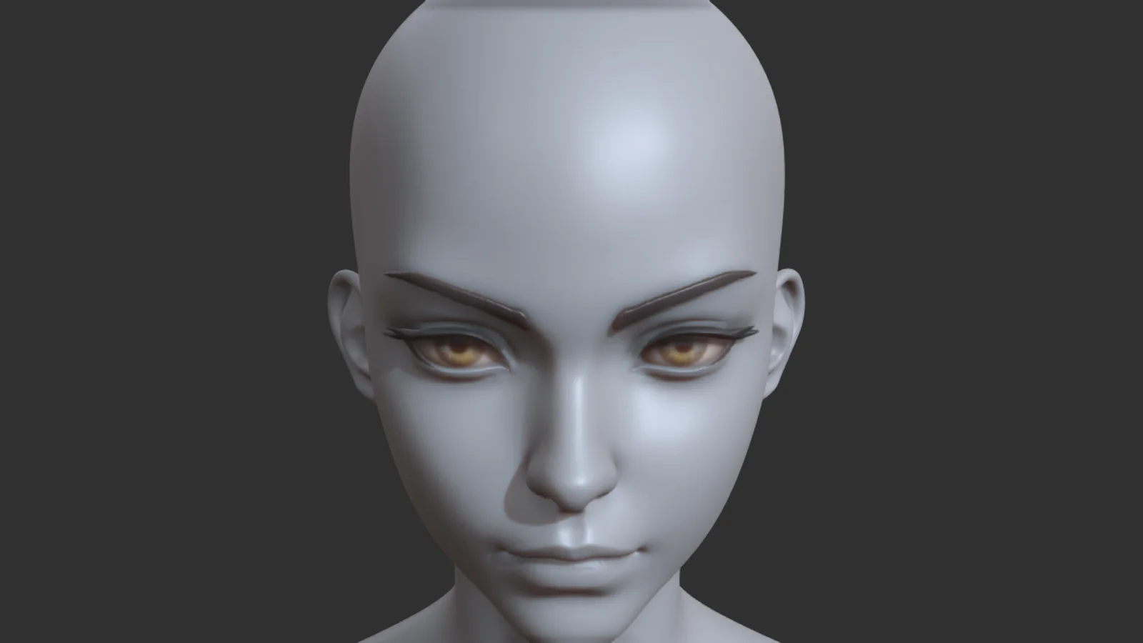 Stylized Anime Female Head screenshot 7