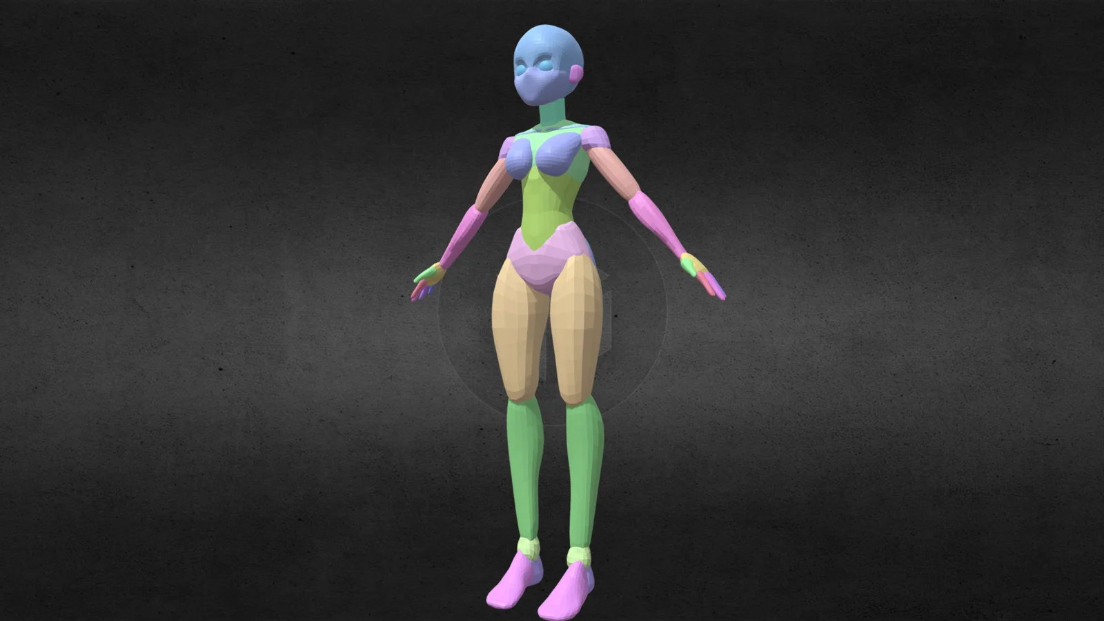 Toon Female Base Mesh screenshot 2